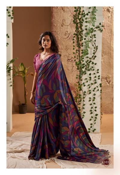 VENZA BY STAVAN NEW 3D NYLON PRINT SAREE WHOLESALER IN SURAT